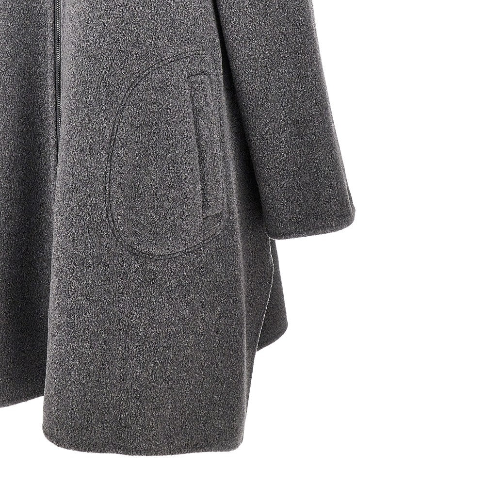Cappotto in panno di lana e seta