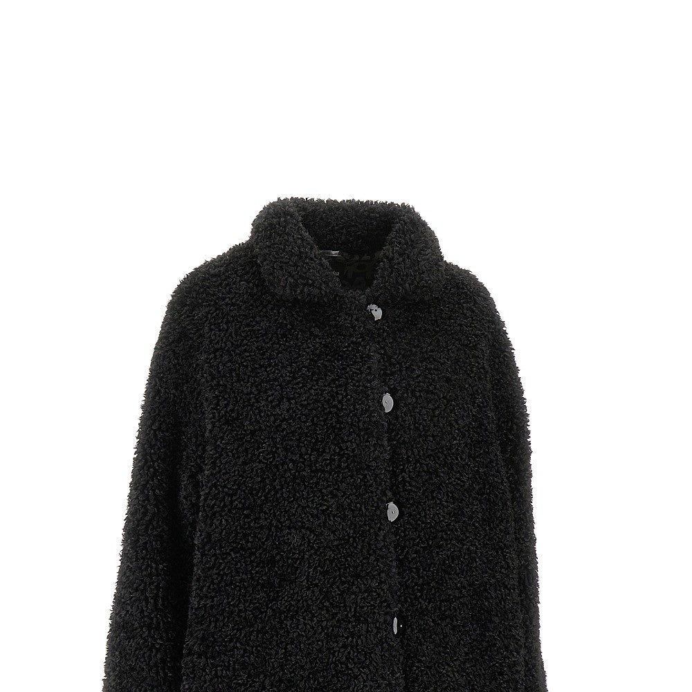 Teddy fabric oversized coat