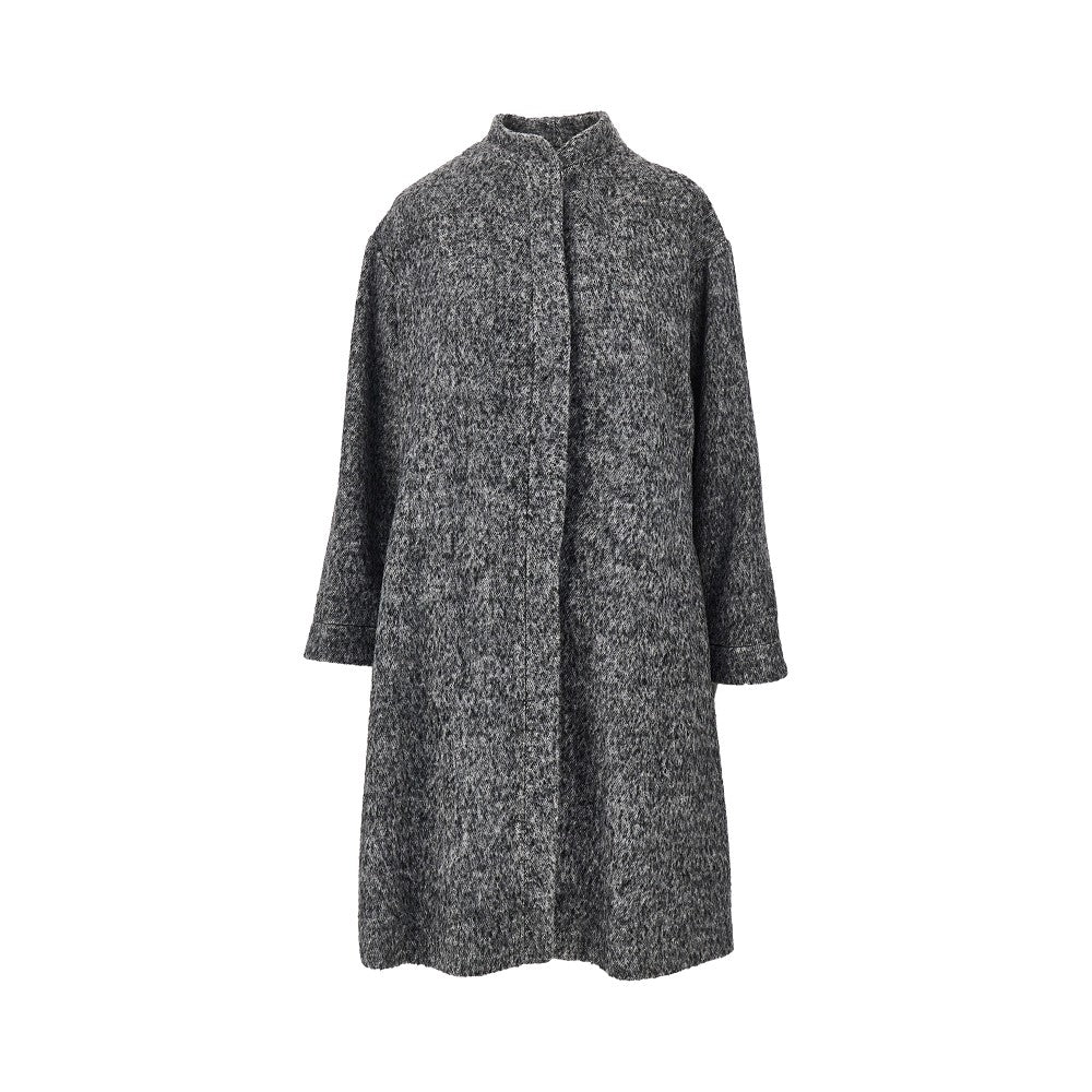 Mélange wool blend coat