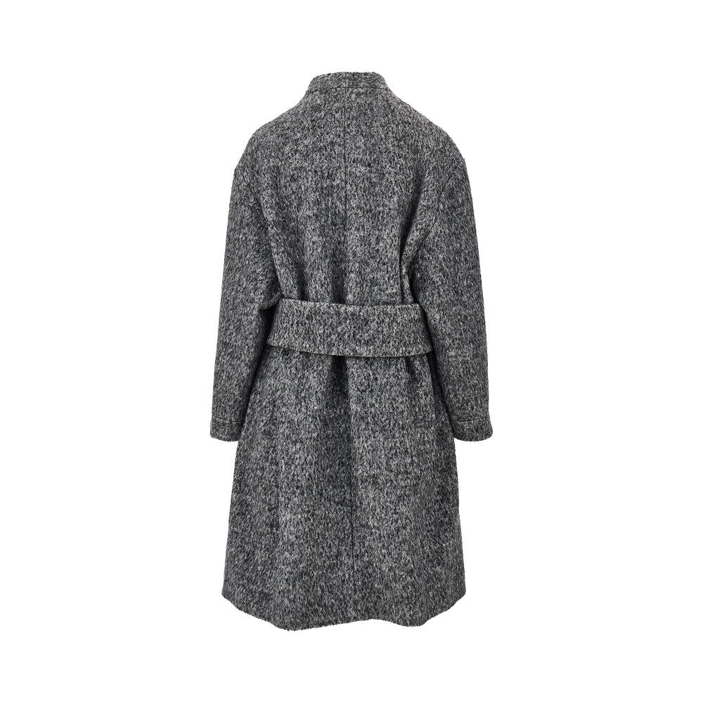 Mélange wool blend coat