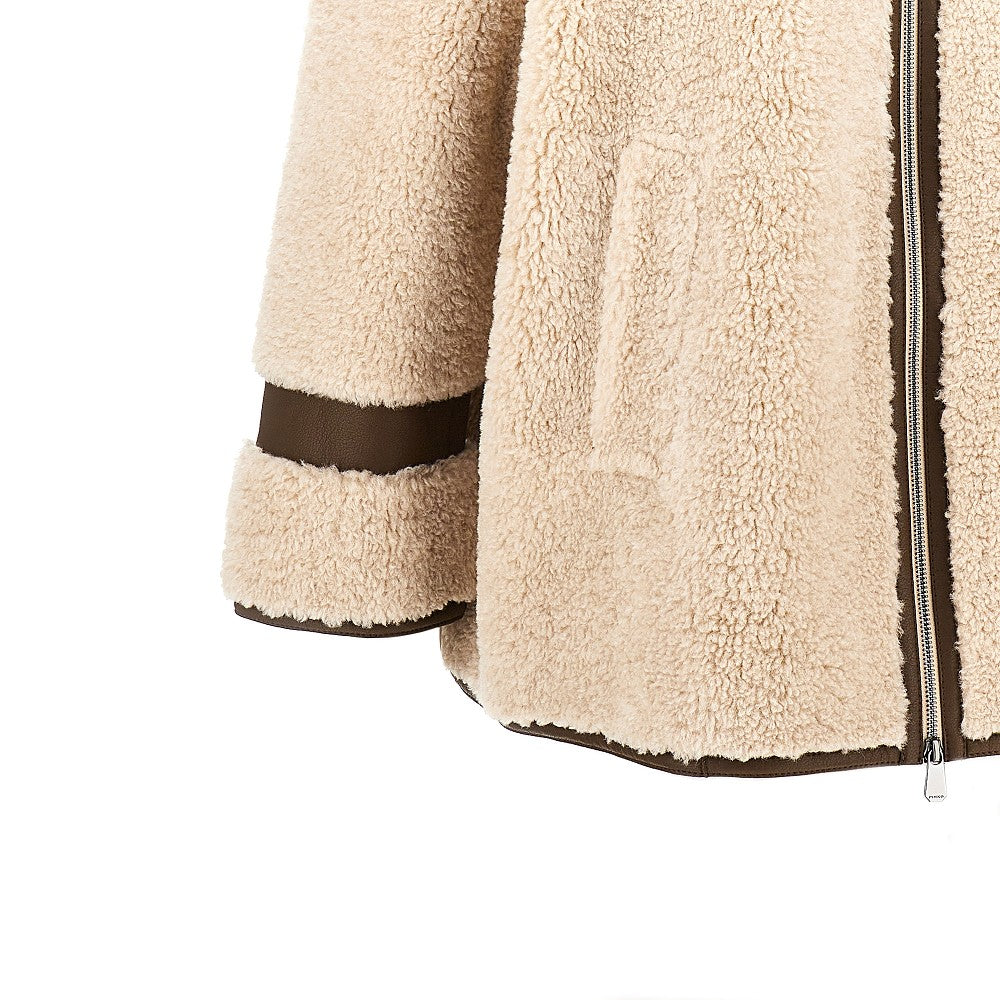 Caban oversize in shearling sintetico