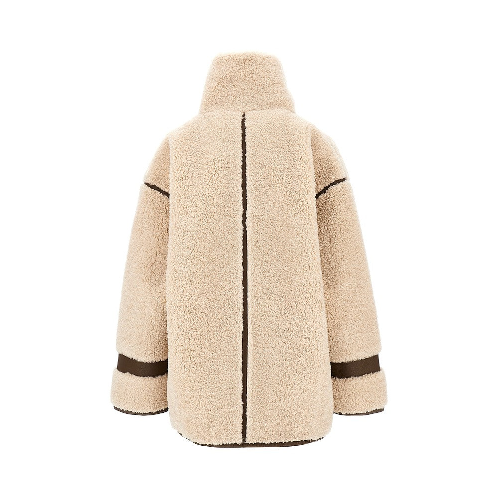 Caban oversize in shearling sintetico