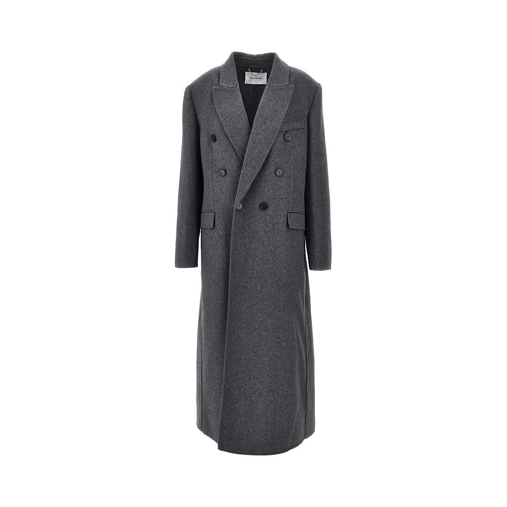 Cappotto lungo in lana e cachemire mélange