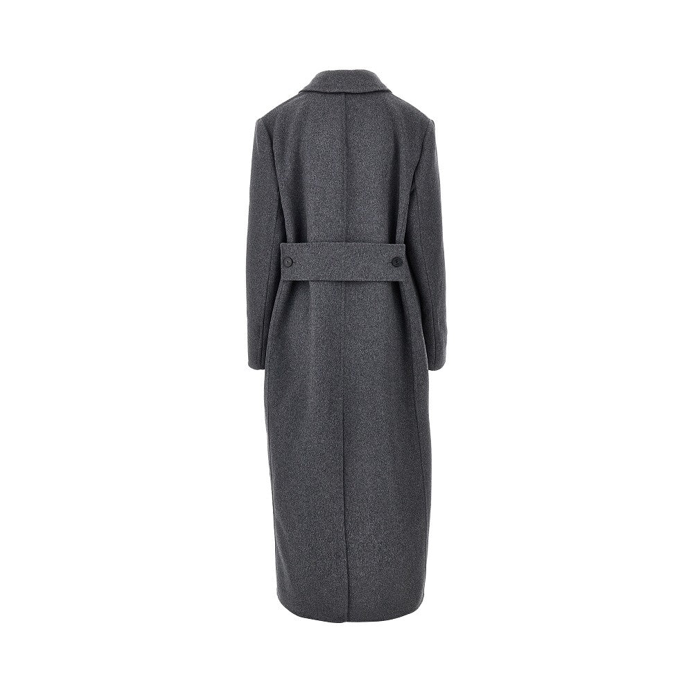 Cappotto lungo in lana e cachemire mélange