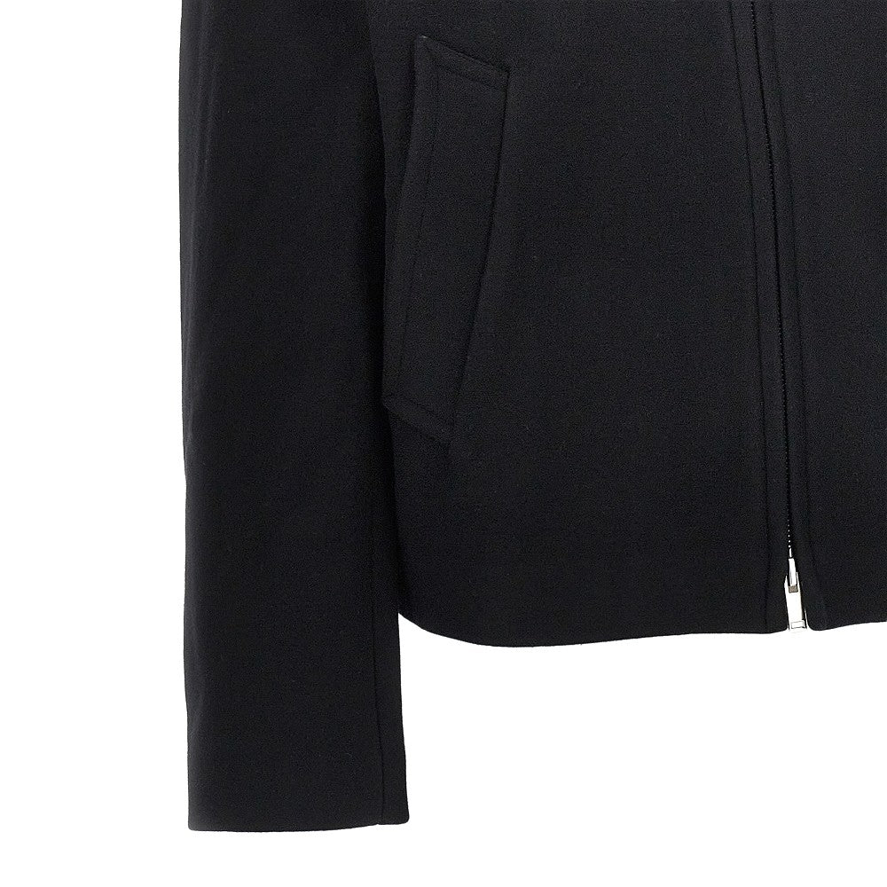 Double zip-up short coat