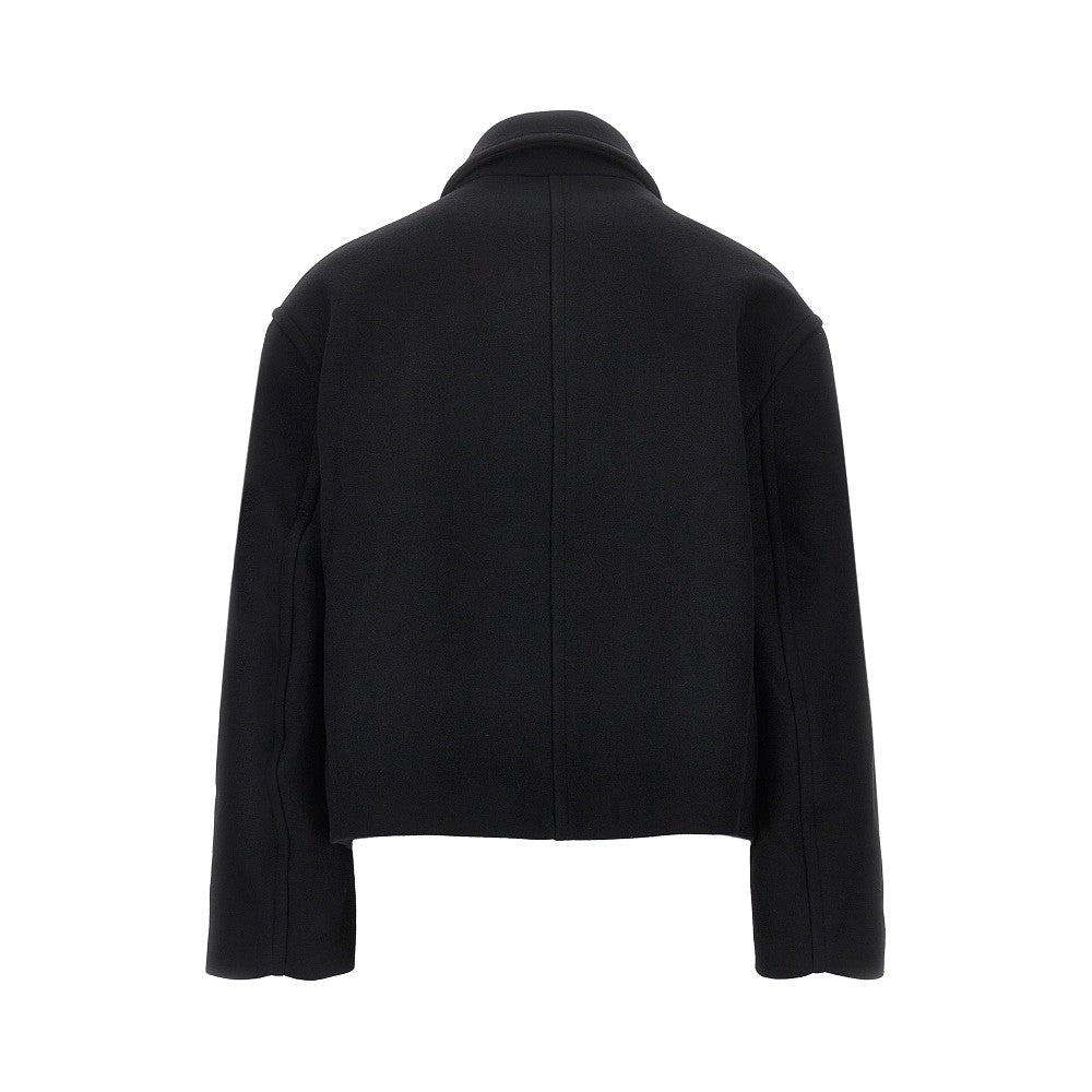 Double zip-up short coat