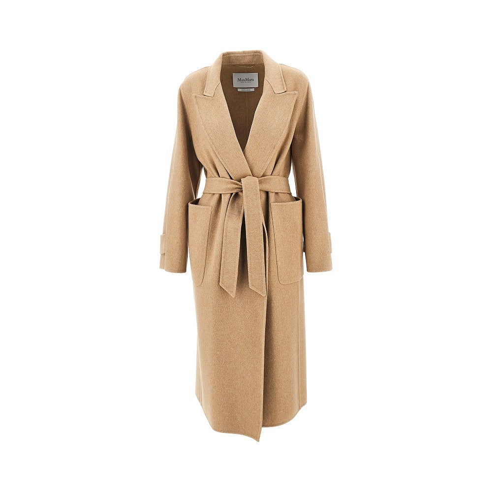 Cappotto midi in cammello