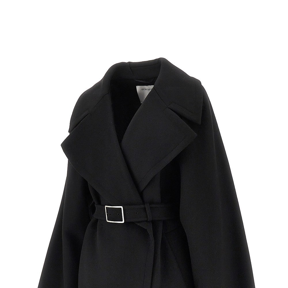 Cappotto in lana con cintura