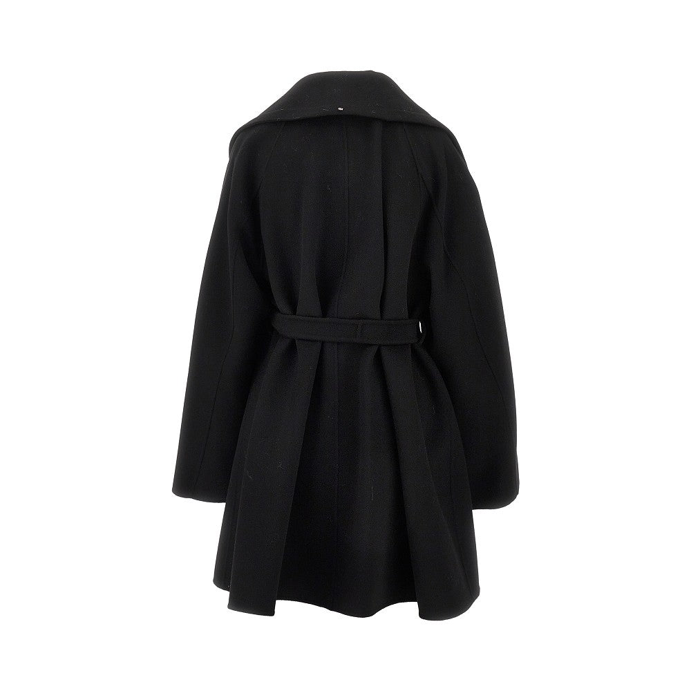 Cappotto in lana con cintura