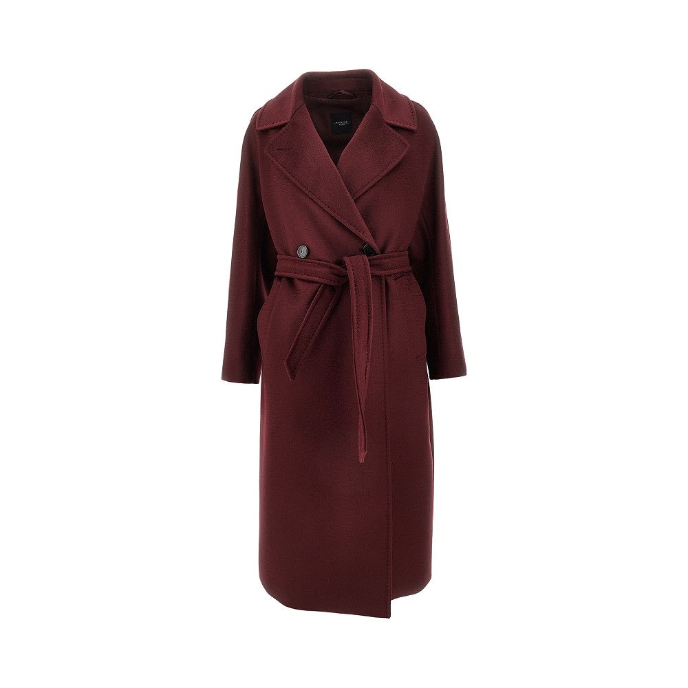 Cappotto in lana con cintura