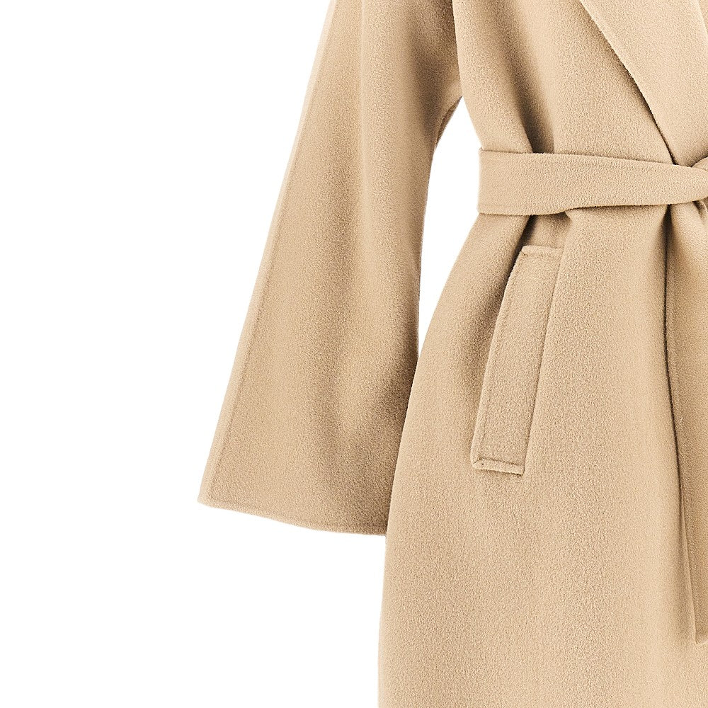 Cappotto in panno double con cintura