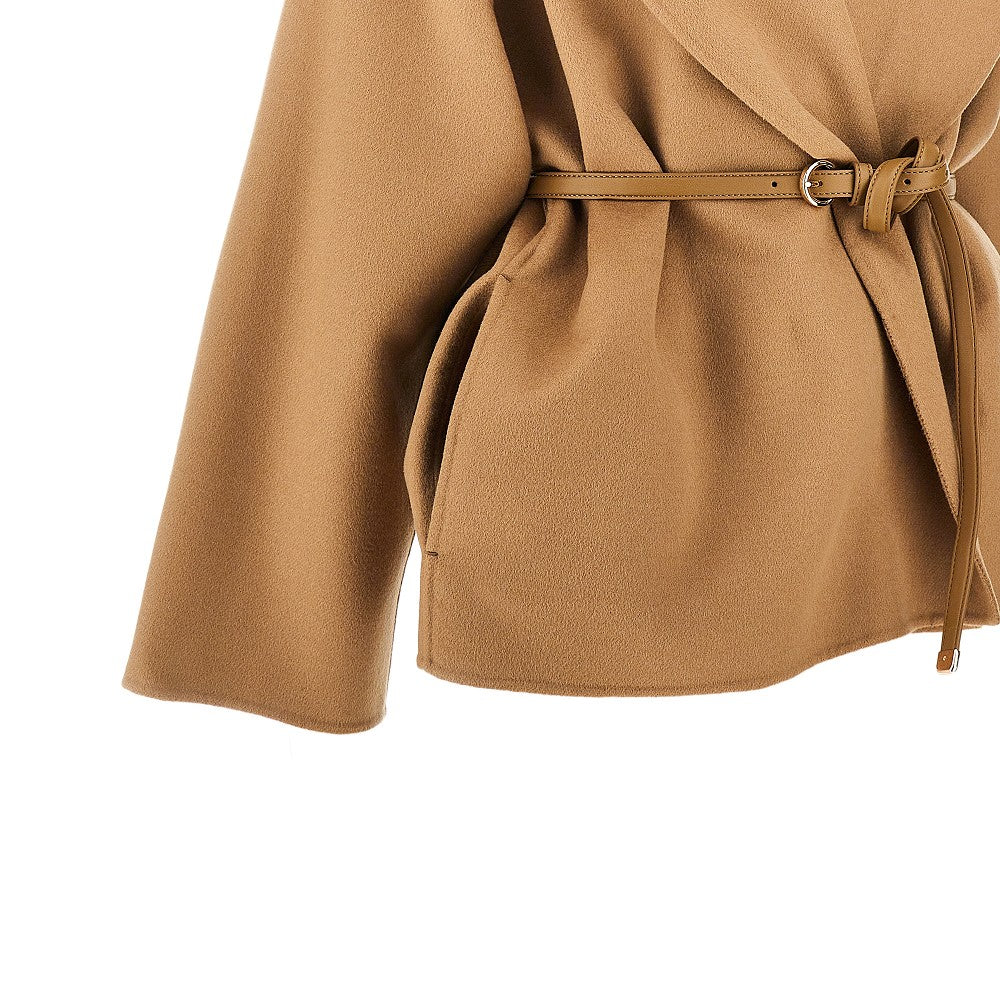 Cappotto in double con cintura