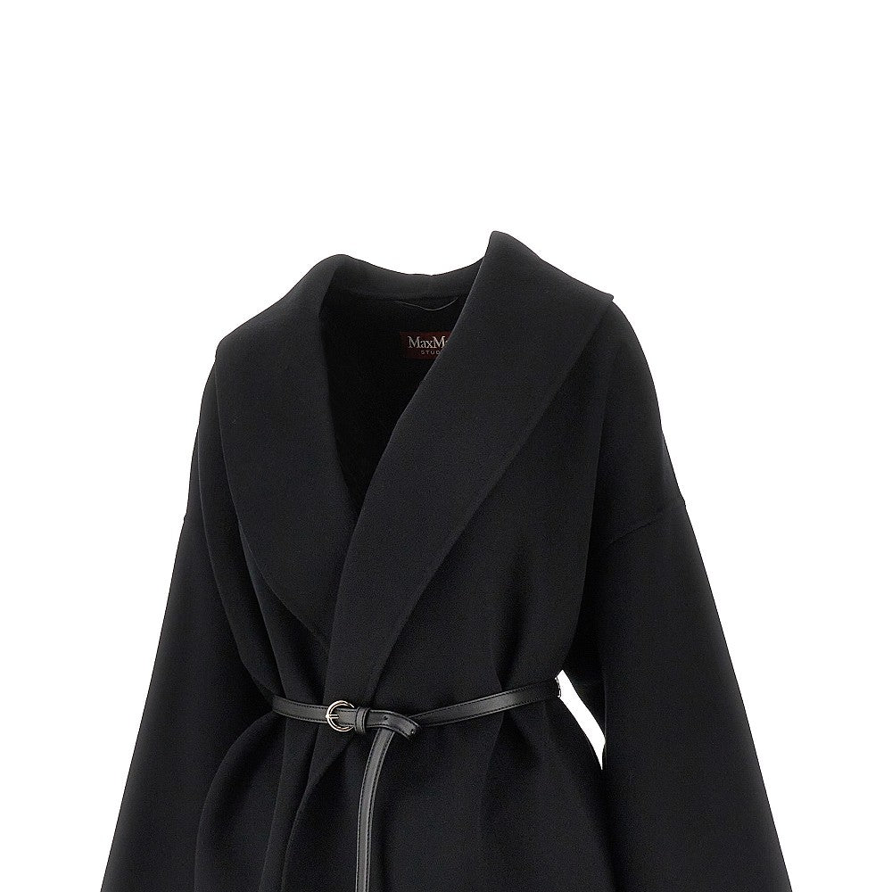 Cappotto in double con cintura