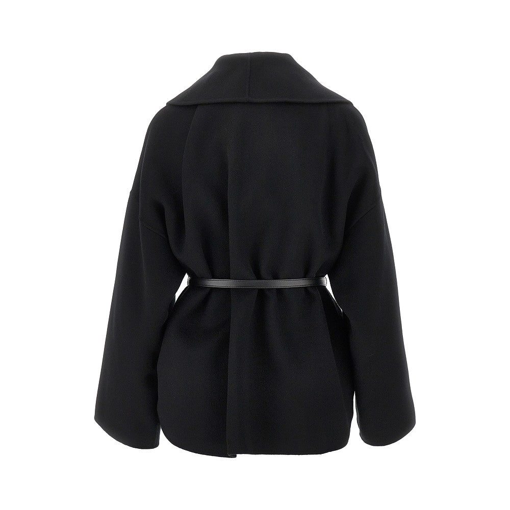 Cappotto in double con cintura