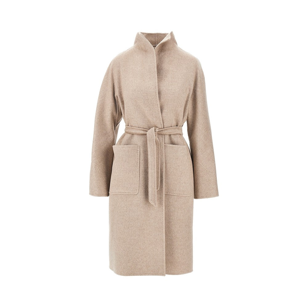 Cashmere drap midi coat