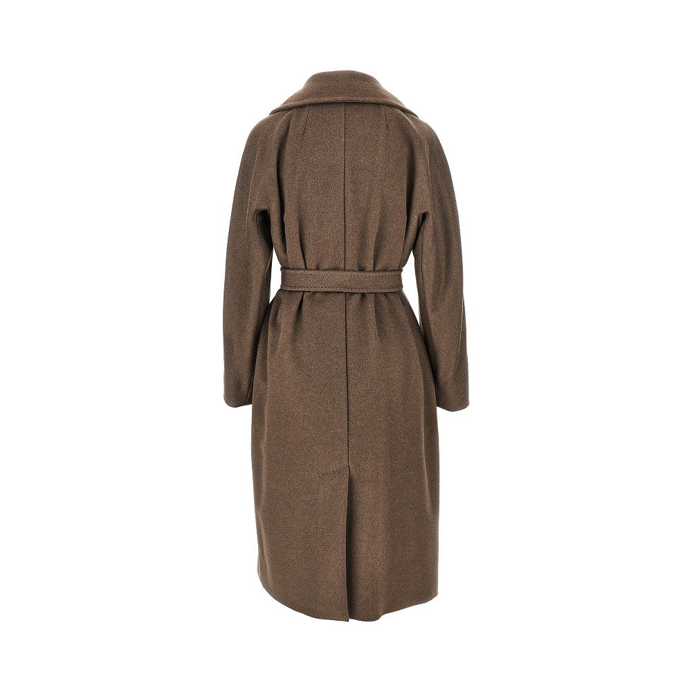Cappotto midi in panno con cintura