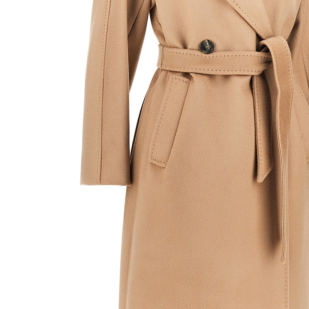 Cappotto midi in panno con cintura