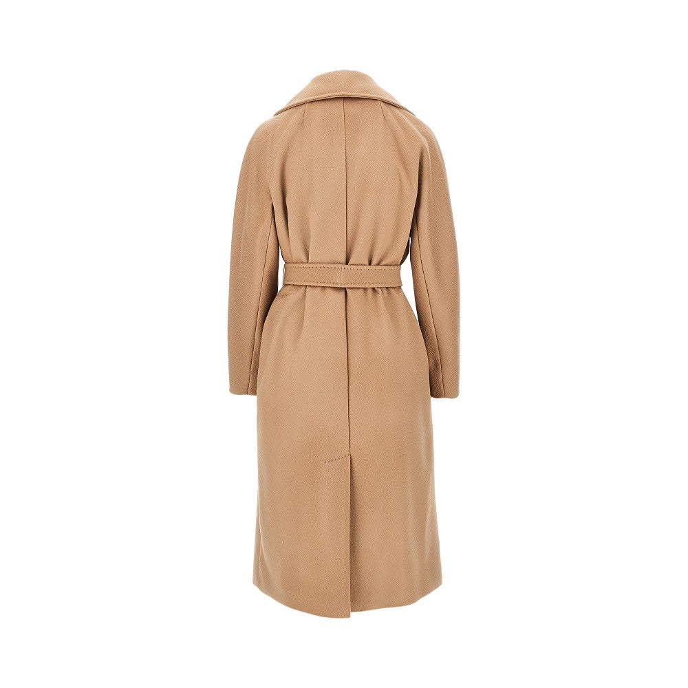 Cappotto midi in panno con cintura