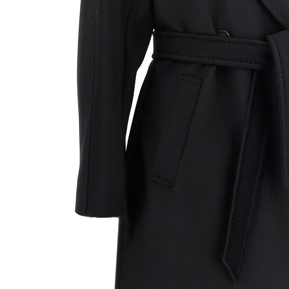 Cappotto midi in panno con cintura
