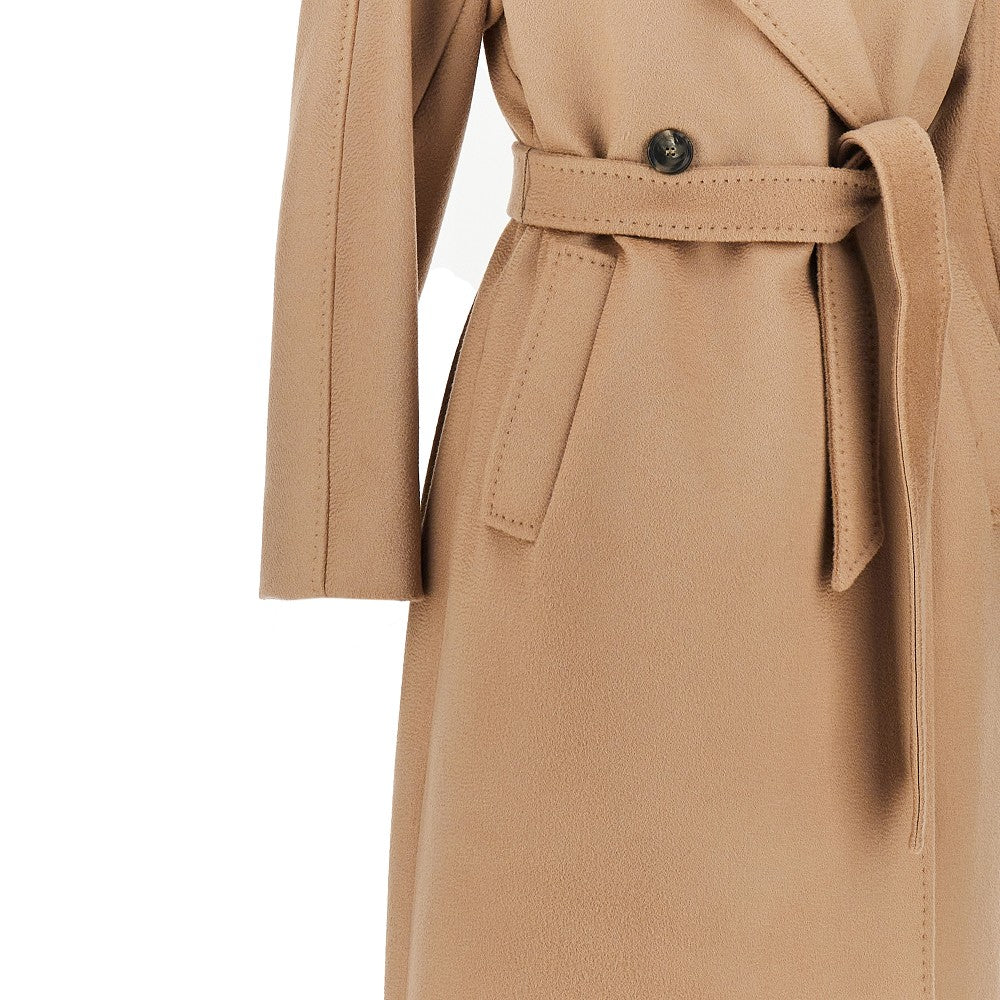 Cappotto midi in panno con cintura