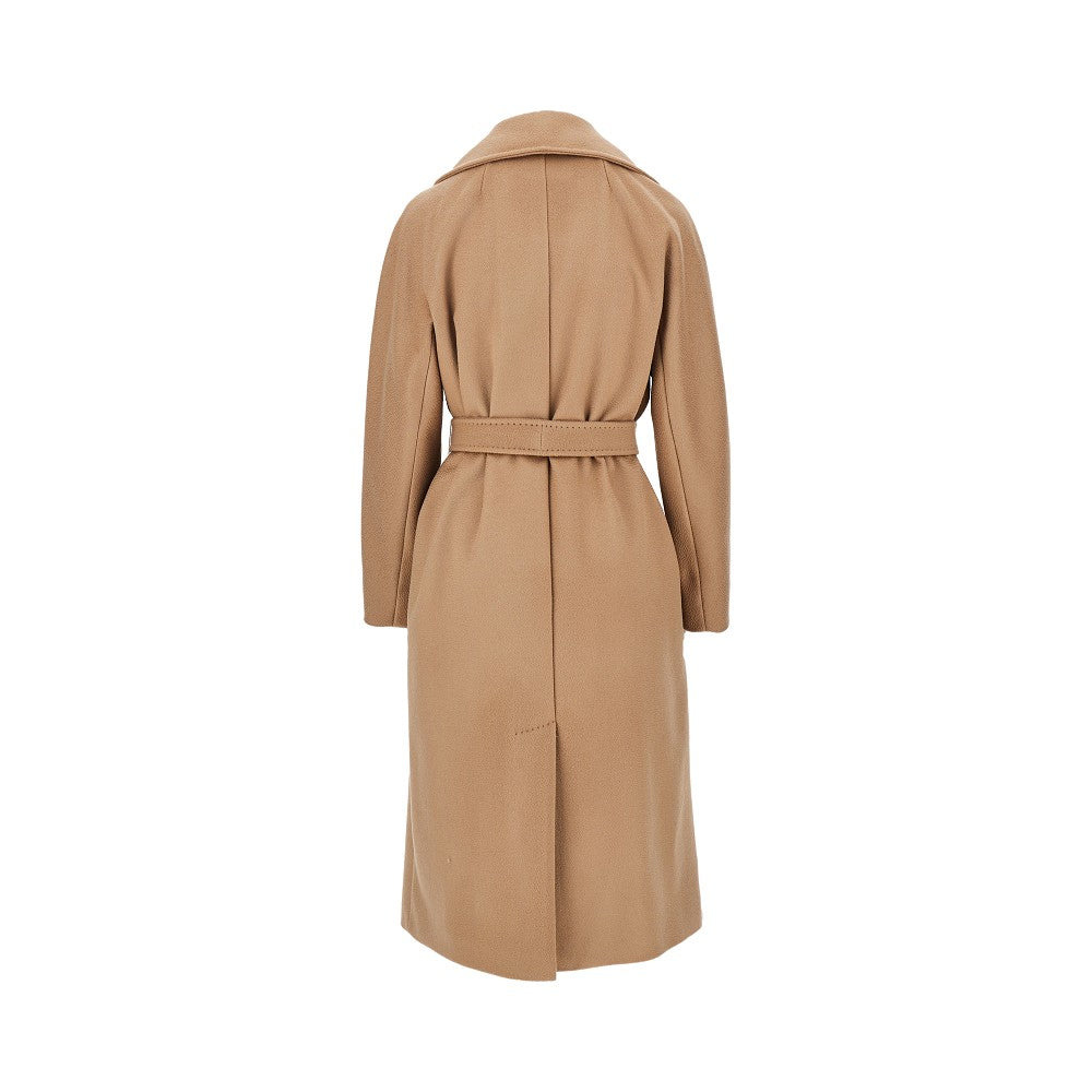 Cappotto midi in panno con cintura