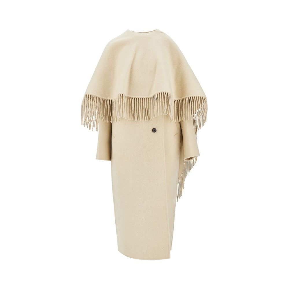 Cappotto in double con maxi sciarpa