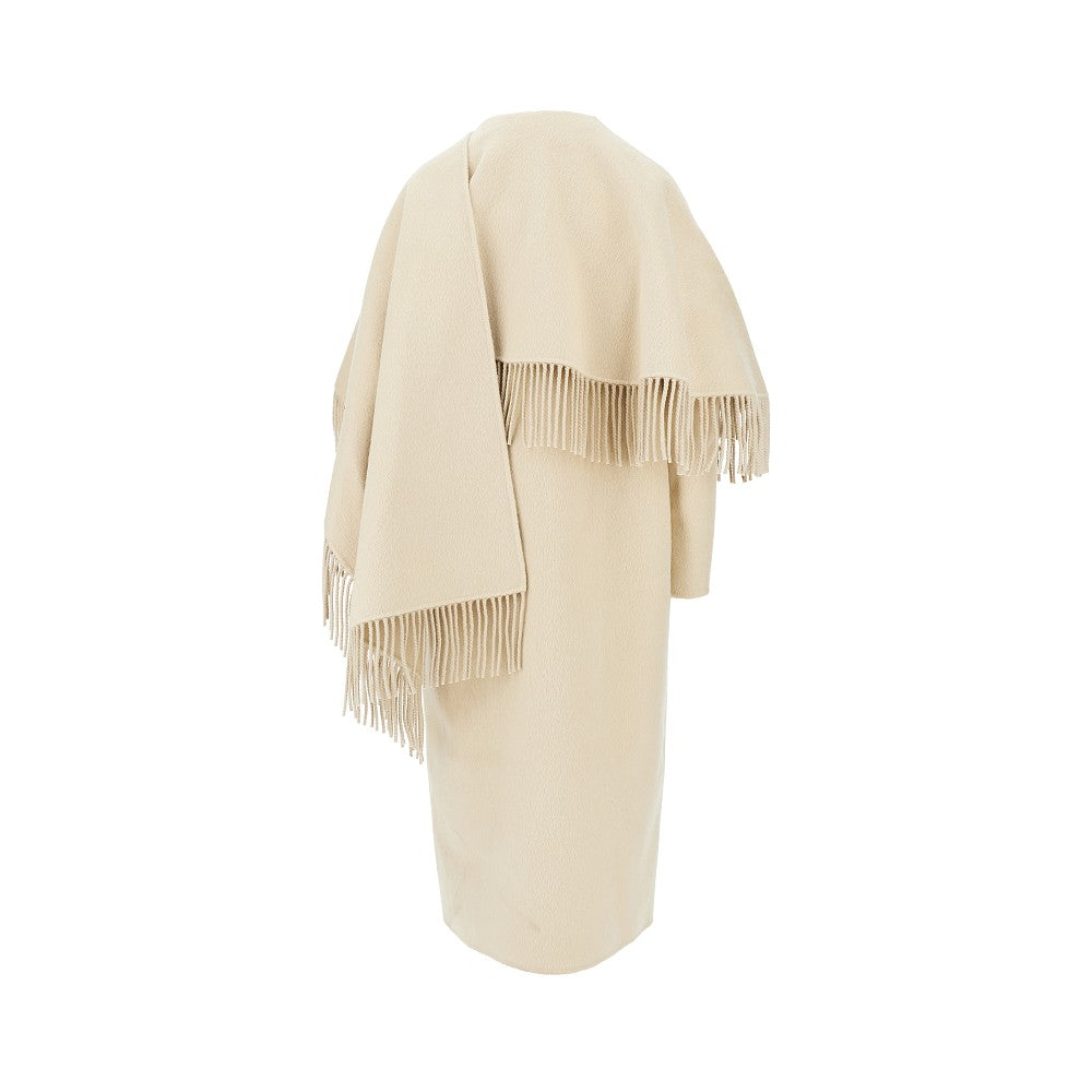 Cappotto in double con maxi sciarpa