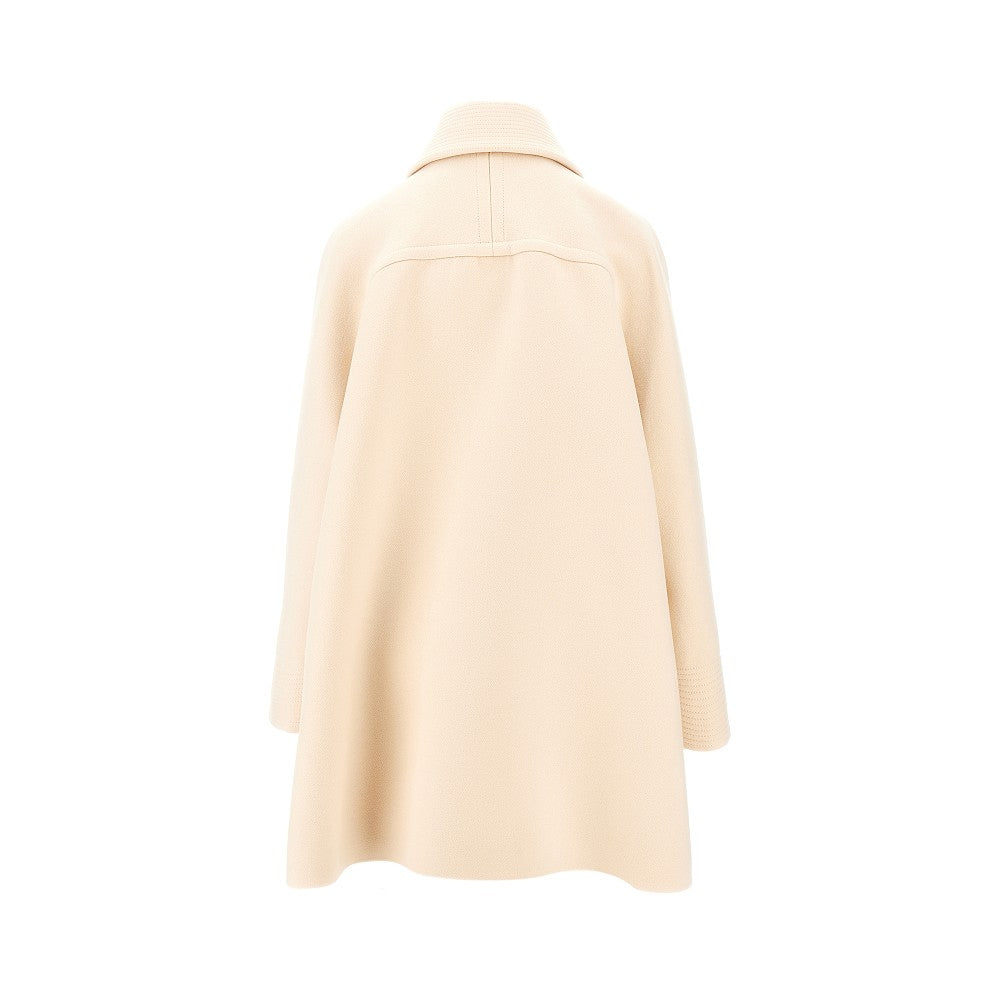 Caban in Wool Drap con dettagli VGold