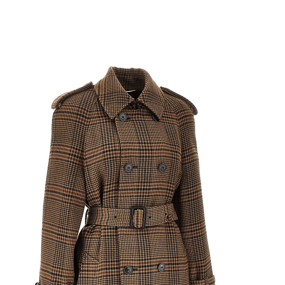 Cappotto in Principe di Galles con cintura