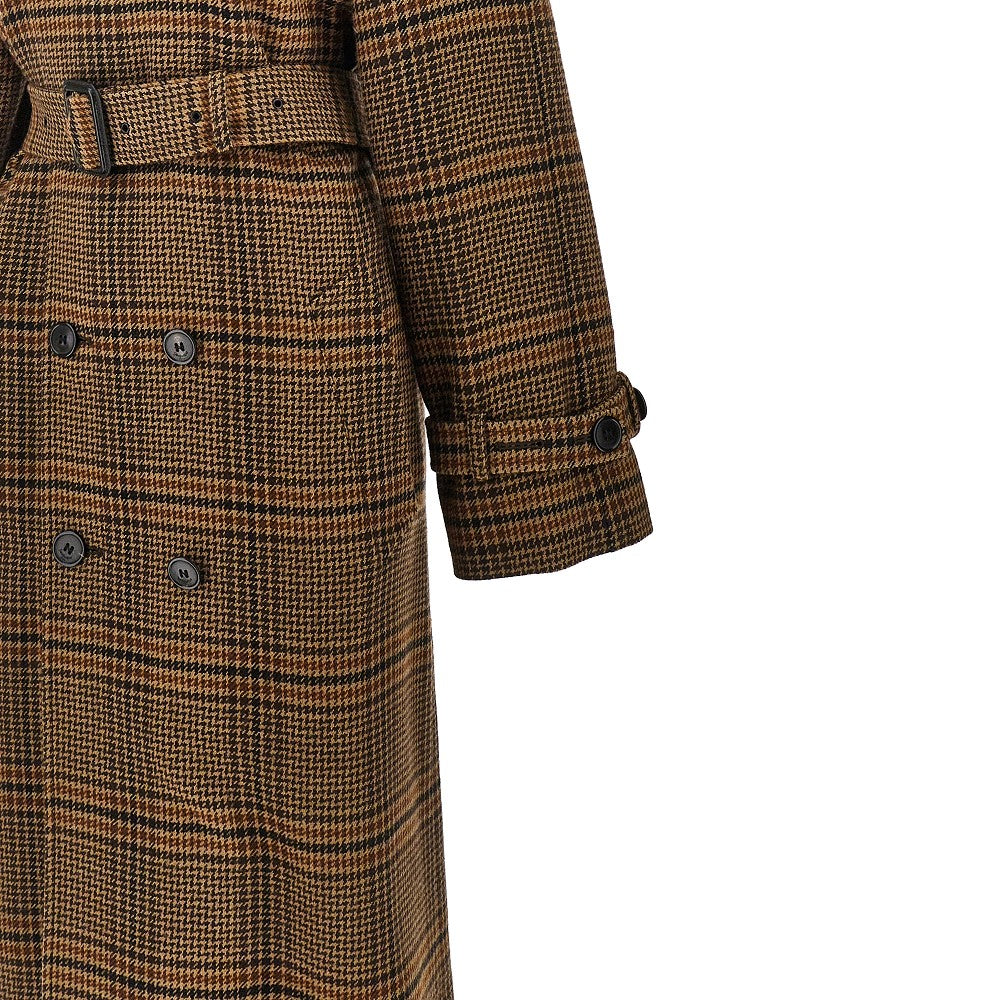 Cappotto in Principe di Galles con cintura