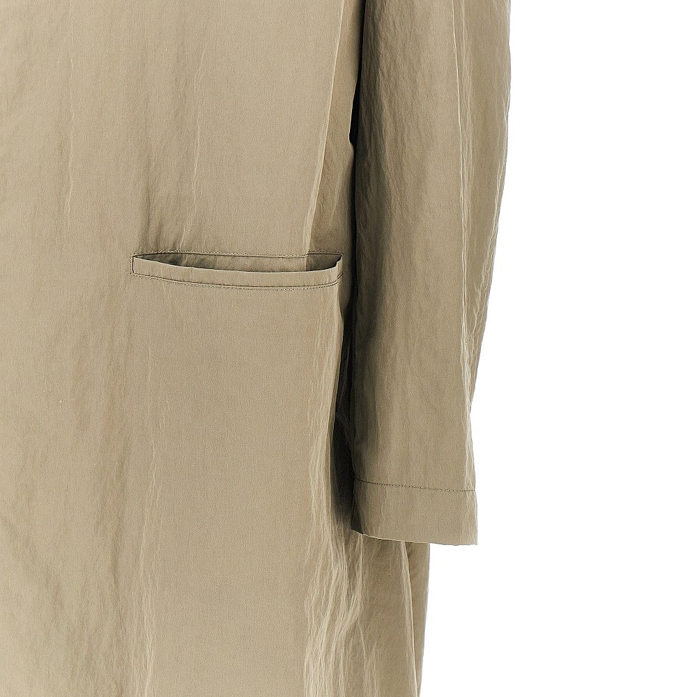 Delavé nylon long trench coat