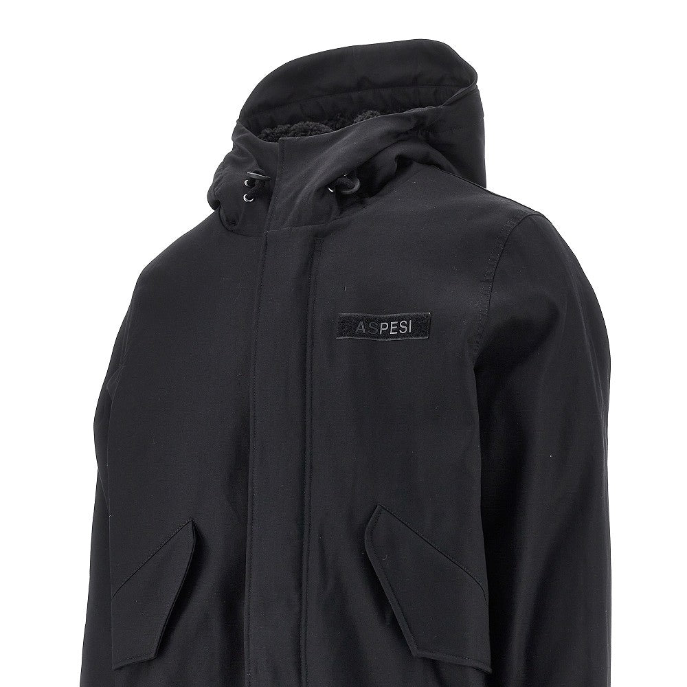 Parka in cotone con fodera in ecomontone