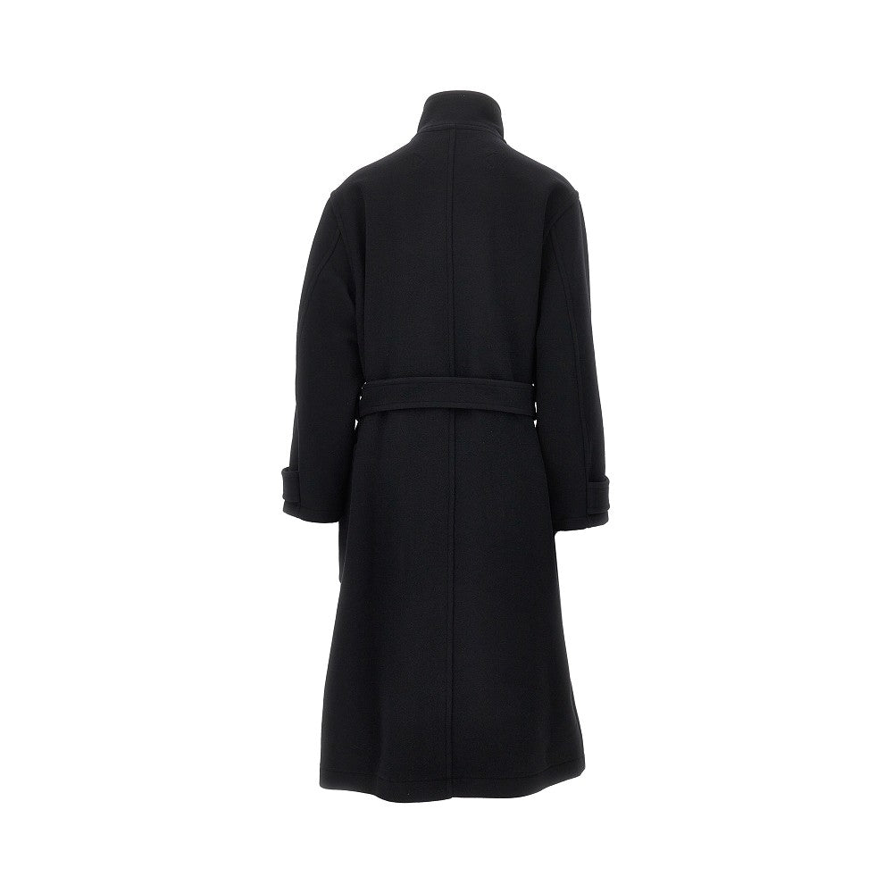 Wool belted long coat
