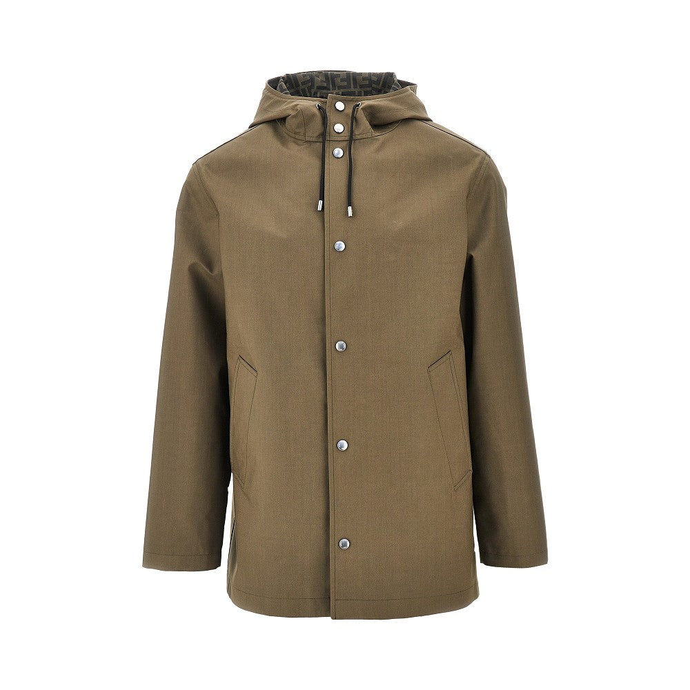 Cotton-blend hooded coat