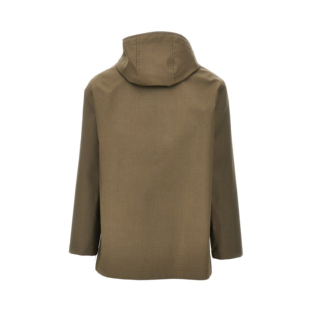 Cotton-blend hooded coat