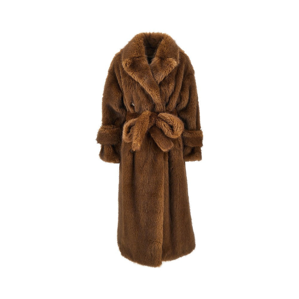 Trench lungo in pelliccia sintetica 'Farrah'