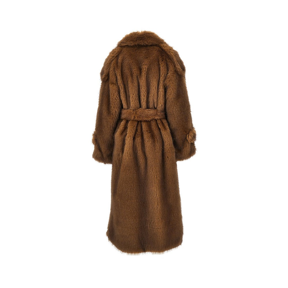 Trench lungo in pelliccia sintetica 'Farrah'