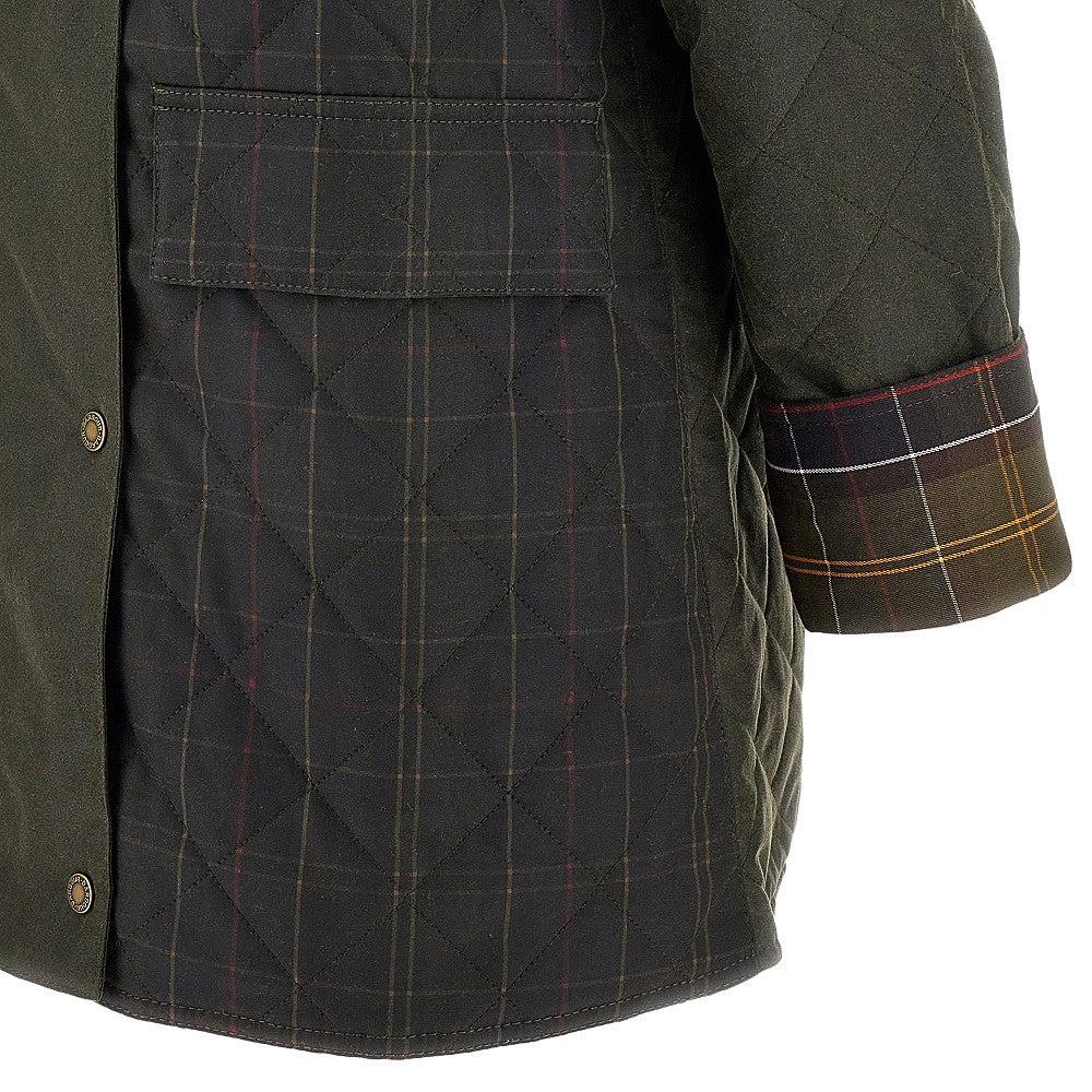 Giacca &#39;Short Burghley&#39; in cotone cerato