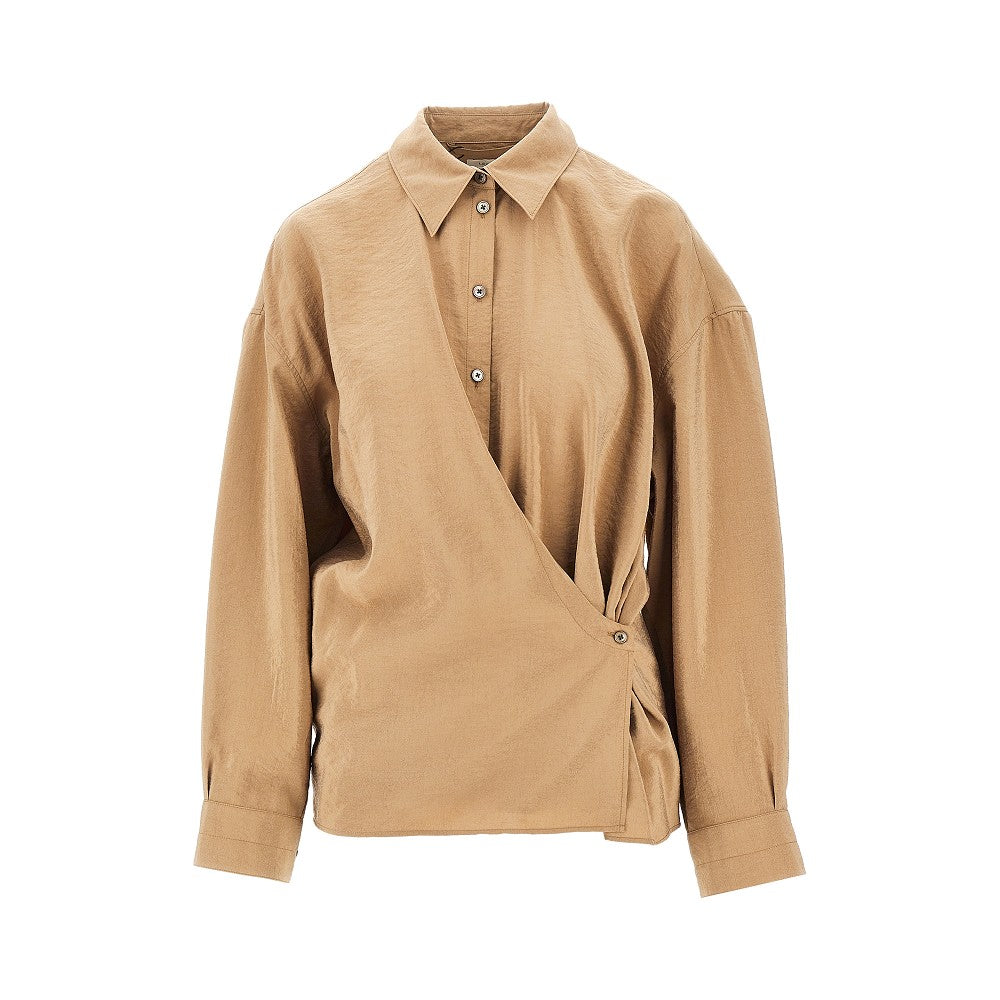 Camicia Twisted in cotone e seta