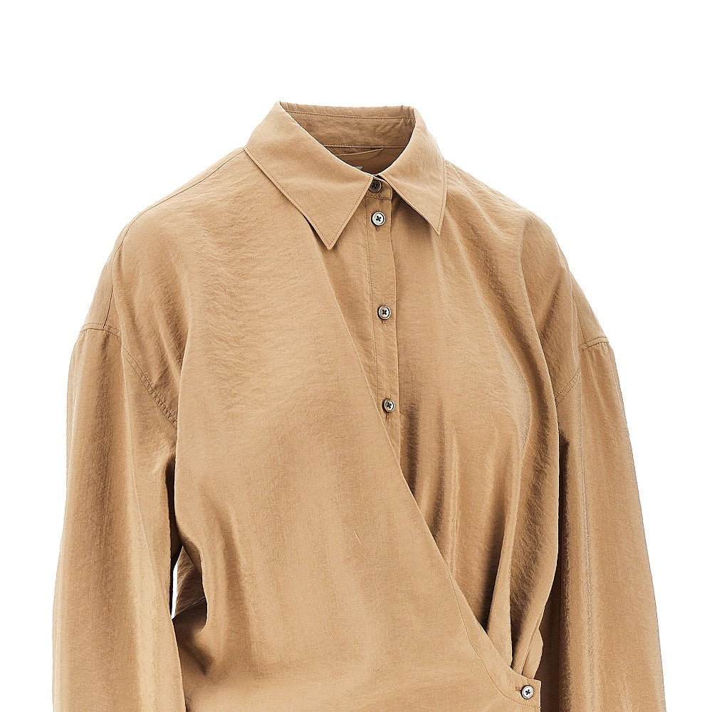 Camicia Twisted in cotone e seta