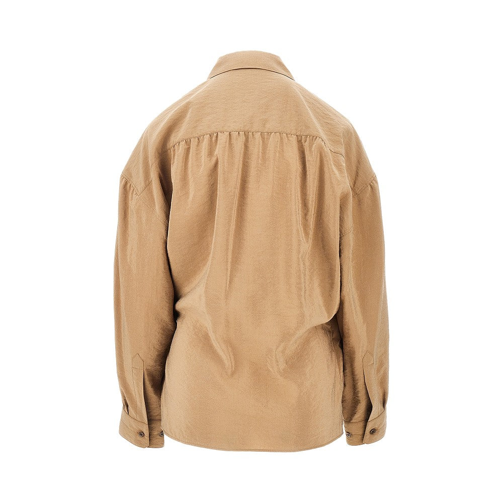 Camicia Twisted in cotone e seta