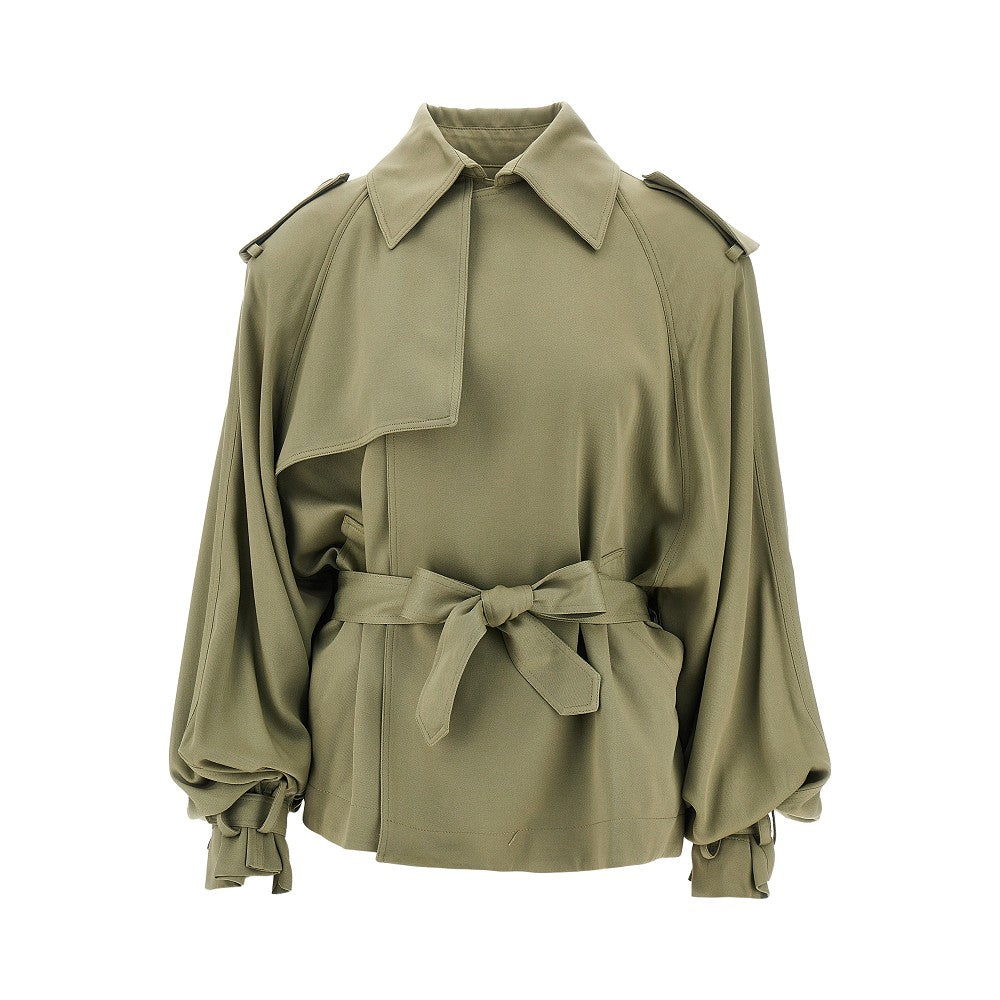 'Elva' short twill trench