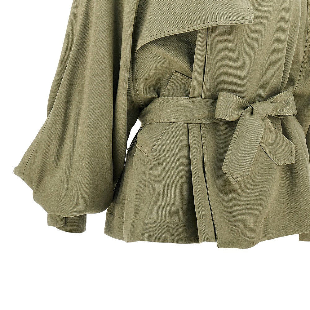 'Elva' short twill trench
