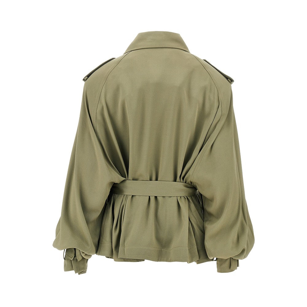 'Elva' short twill trench