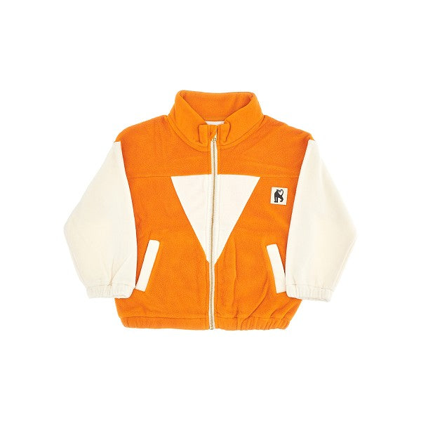 Felpa full-zip in pile riciclato