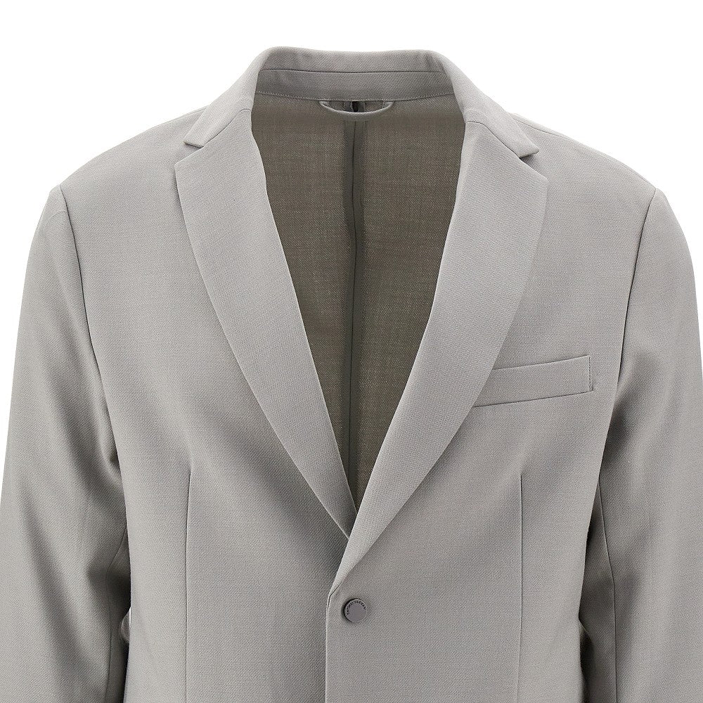 Single-breasted jacket with detachable bib