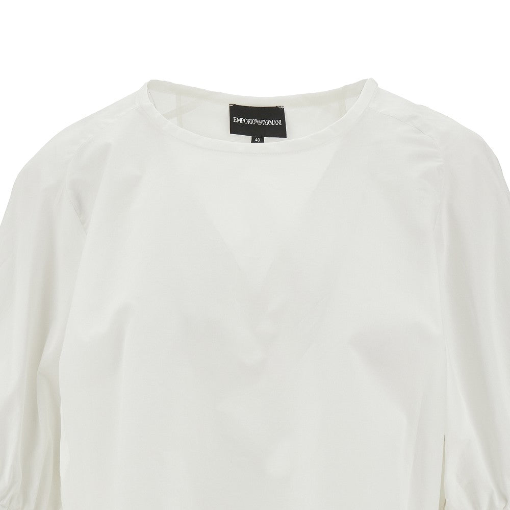 Poplin blouse with back split