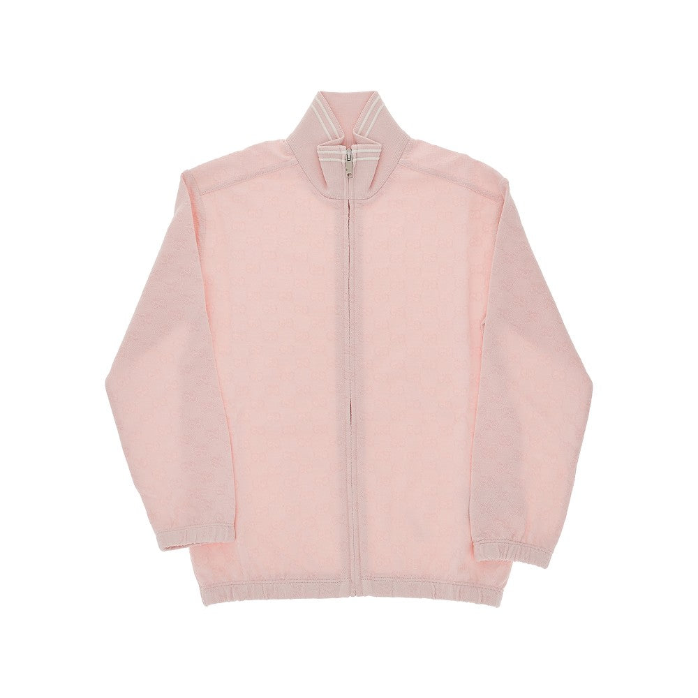 Felpa full-zip in cotone GG