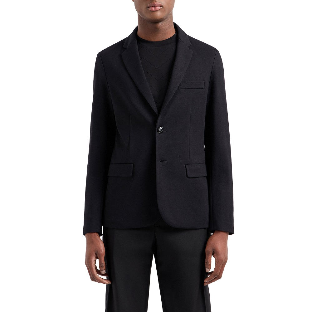 Stretch jersey destructured blazer