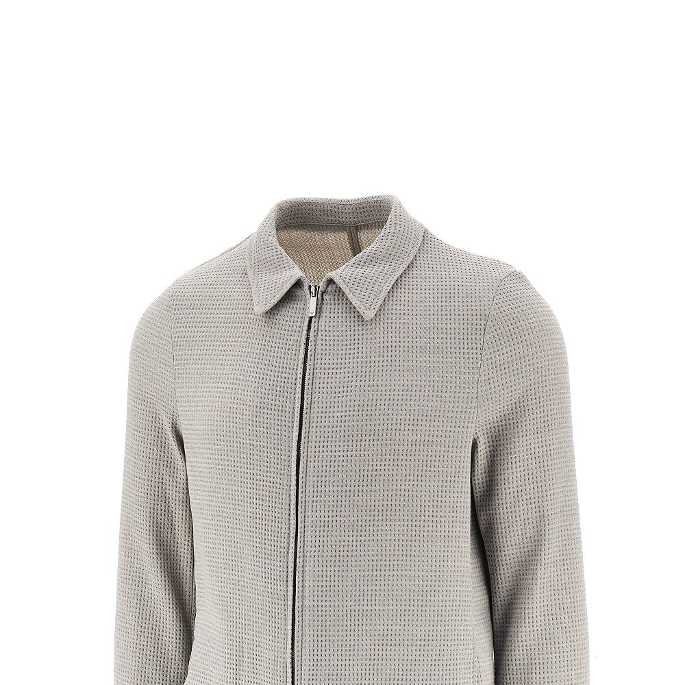 Giacca in jersey waffle con zip